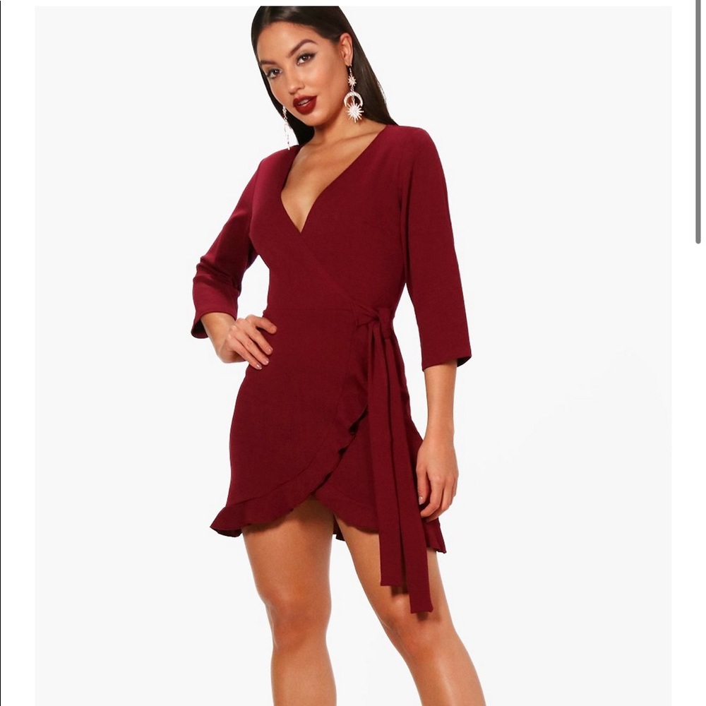 Ruffle Wrap Dress